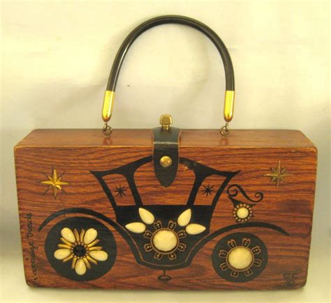 vintage wooden box purses